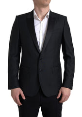 Dolce & Gabbana – Einreihiger MARTINI-Blazer aus schwarzer Wolle
