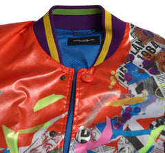 Dolce & Gabbana orangefarbene Polyester-Blousonjacke mit Knöpfen