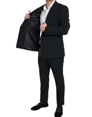 Dolce & Gabbana Schwarzer zweiteiliger doppelreihiger Anzug SICILIA