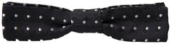 Dolce & Gabbana Schwarze gepunktete Seiden-Fliege für Herren, verstellbar