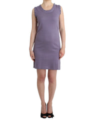 John Galliano Violettfarbenes Baumwoll-Jerseykleid