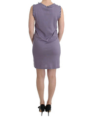 John Galliano Violettfarbenes Baumwoll-Jerseykleid