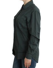 Cavalli graues Button-Down-Hemd