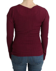 Cavalli lila Pullover aus Strickwolle