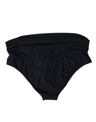 Dolce & Gabbana Schwarzer Bikini-Slip aus Nylon-Stretch