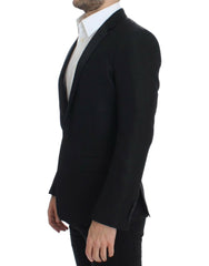 Dolce & Gabbana Schwarzer Blazer aus Wolle im MARTINI Slim Fit