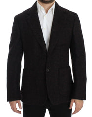 Dolce & Gabbana Bordeaux Alpaka Zweiknopf-Blazer