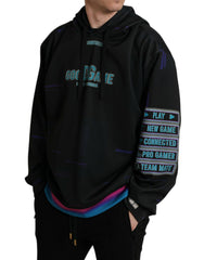 Dolce & Gabbana Schwarzes Kapuzensweatshirt mit Logo-Print