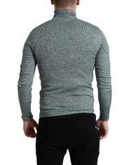 Dolce & Gabbana Rollkragenpullover aus grünem Polyester