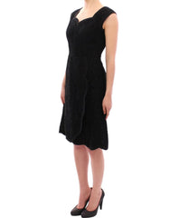 Dolce & Gabbana Schwarzes florales Spitzen-Sicily-Laufstegkleid