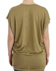 Costume National Grünes, kurzärmliges T-Shirt mit Aufdruck