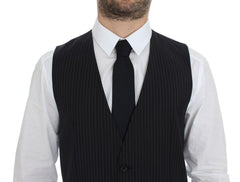 Dolce & Gabbana Graue Formelle Weste aus Stretch-Stoff