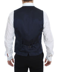 Dolce & Gabbana Graue Formelle Weste aus Stretch-Stoff