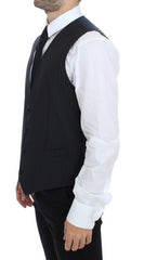 Dolce & Gabbana Graue Formelle Weste aus Stretch-Stoff