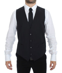 Dolce & Gabbana Graue Formelle Weste aus Stretch-Stoff