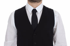 Dolce & Gabbana Schwarze Baumwollkleidweste Blazer Jacke