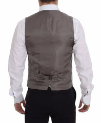 Dolce & Gabbana Beige Baumwoll-Kleid Weste Blazer Jacke