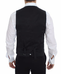 Dolce & Gabbana Grauer Wollstretch-Kleidungs-Westen-Blazer