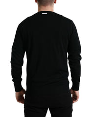 Dolce & Gabbana Schwarzer Rundhals-Pullover aus Wolle