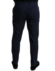 Dolce & Gabbana Dunkelblaue Baumwoll-Stretch-Hose im Slim Fit