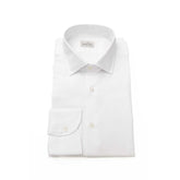 Bagutta White Cotton Men's Dress Shirt
