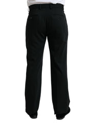 Dolce & Gabbana Schwarze elegante Anzughose aus Wolle mit geradem Schnitt