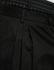Dolce & Gabbana Schwarze Cargo-Bermuda-Shorts aus Baumwollstretch