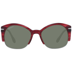 Serengeti Red Acetate & Metal Sunglasses