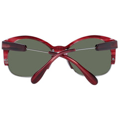 Serengeti Red Acetate & Metal Sunglasses
