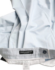 Dolce & Gabbana Sky Blue Cotton Stretch Skinny Pants