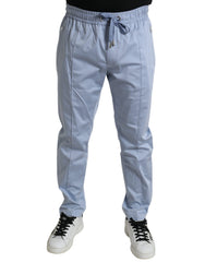 Dolce & Gabbana Light Blue Baumwoll-Stretch-Jogginghose