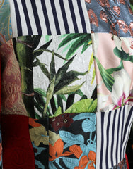 Dolce & Gabbana Mini-Shift-Kleid aus mehrfarbigem floralem Patchwork