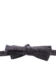 Dolce & Gabbana Grau Schwarze Fliege aus Wolle und Seide