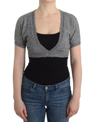 Ermanno Scervino Lingerie Strick Grau Bolero Pullover Cardigan