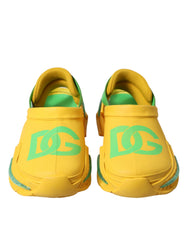 Dolce & Gabbana Gelb Grüne Gummi Clogs Herren Hausschuhe Herrenschuhe