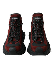 Dolce & Gabbana Burgundy Super King High Top Herren Sneaker Schuhe