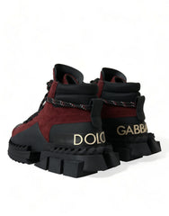 Dolce & Gabbana Burgundy Super King High Top Herren Sneaker Schuhe