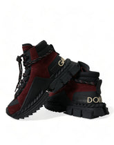 Dolce & Gabbana Burgundy Super King High Top Herren Sneaker Schuhe