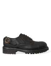 Dolce & Gabbana Braune Leder Schnürer Derby Herren Halbschuhe