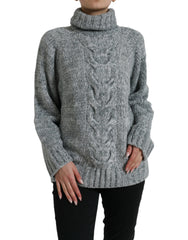 Dolce & Gabbana Grauer Kaschmir Rollkragenpullover