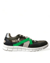 Dolce & Gabbana Mehrfarbige niedrige Sneakers aus Wildleder