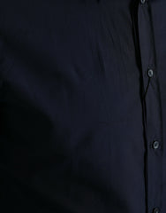 Dolce & Gabbana Navy Slim Fit Formales GOLD Hemd