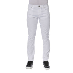 Trussardi Jeans Weiße Baumwoll-Herrenjeans