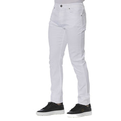 Trussardi Jeans Weiße Baumwoll-Herrenjeans