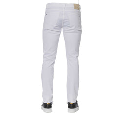 Trussardi Jeans Weiße Baumwoll-Herrenjeans