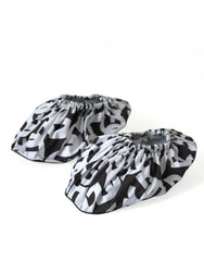 Dolce & Gabbana Weiße Nylon Slipper mit Logo-Print