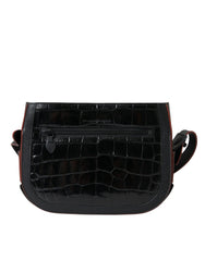 Balenciaga Black Exotic Leather Shoulder Crossbody Camera Bag