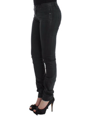 Ermanno Scervino Grüne Slim Jeans Denim Hose Gerades Bein Stretch