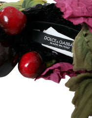 Dolce & Gabbana Rotes Wassermelonen-Kirsch-Kristall-Haarband Statement-Diadem