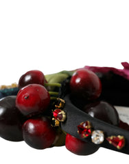 Dolce & Gabbana Rotes Wassermelonen-Kirsch-Kristall-Haarband Statement-Diadem